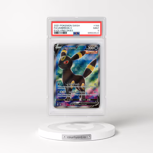 2021 Pokémon Sword & Shield Evolving Skies #188 Umbreon V - Holo Full Art (PSA 9 MINT)