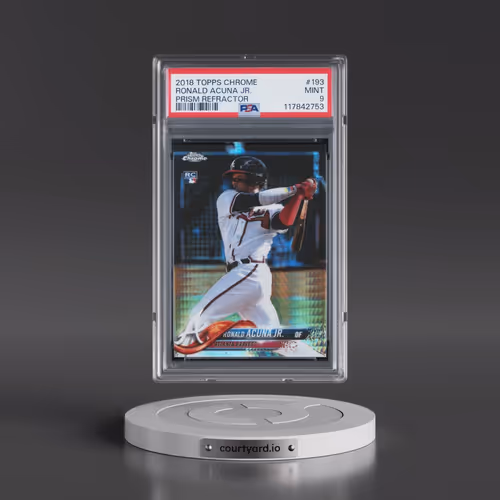 2018 Topps Chrome #193 Ronald Acuna Jr. - Prism Refractor (PSA 9 MINT)