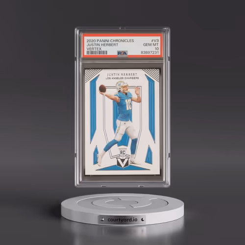 2020 Panini Chronicles Vertex #V3 Justin Herbert (PSA 10 GEM MINT)