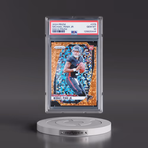 2024 Panini Prizm #378 Michael Penix Jr. - Disco Prizm (PSA 10 GEM MINT)