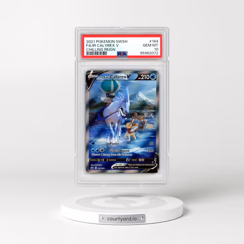 2021 Pokémon Sword & Shield Chilling Reign #164 Ice Rider Calyrex V - Holo Full Art (PSA 10 GEM MINT)