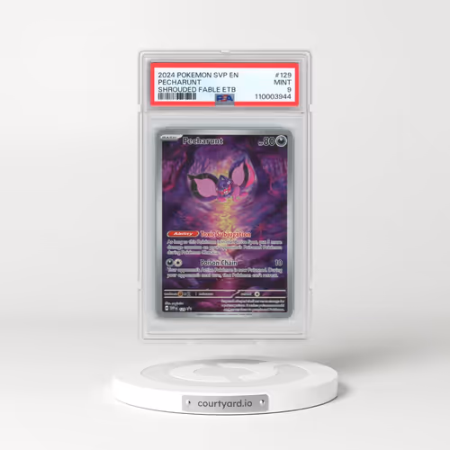 2024 Pokémon Svp EN-SV Black Star Promo #129 Pecharunt - Shrouded Fable Elite Trainer Box (PSA 9 MINT)