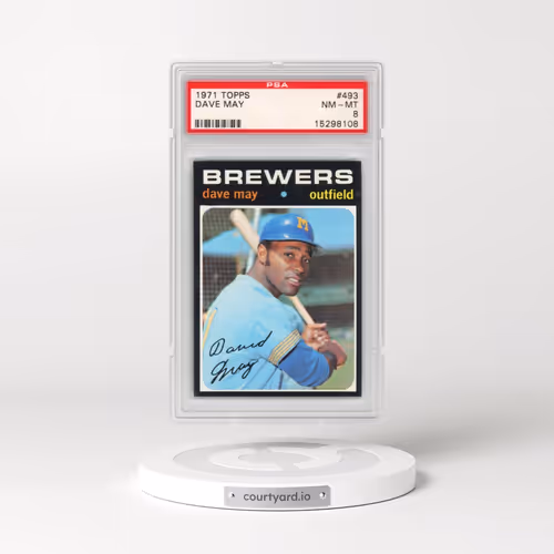 1971 Topps #493 Dave May (PSA 8 NM-MT)