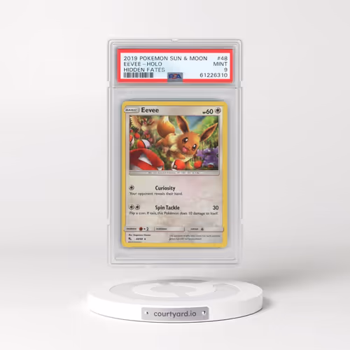 2019 Pokémon Sun & Moon Hidden Fates #48 Eevee - Holo (PSA 9 MINT)