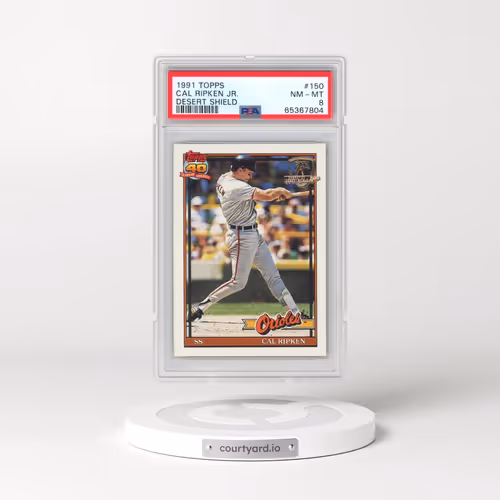 1991 Topps Desert Shield #150 Cal Ripken Jr. (PSA 8 NM-MT)