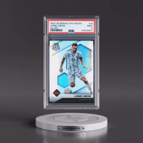 2021-2022 Panini Mosaic FIFA Road to World Cup #10 Lionel Messi - Silver (PSA 9 MINT)