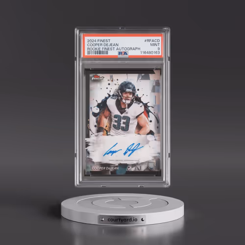 2024 Topps Finest Rookie Finest Autographs #RFACD Cooper Dejean (PSA 9 MINT)
