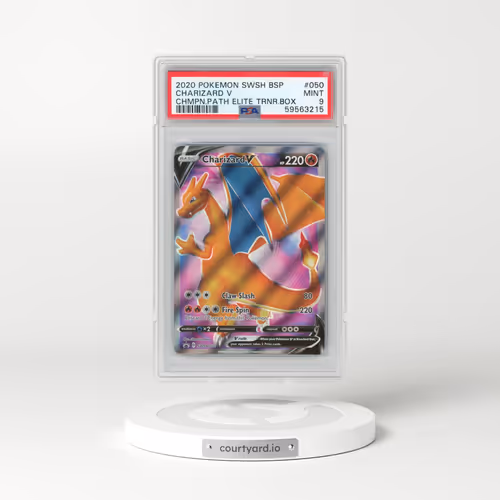2020 Pokémon Swsh Black Star Promo #050 Charizard V - Holo Champion's Path Elite Trainer Box (PSA 9 MINT)