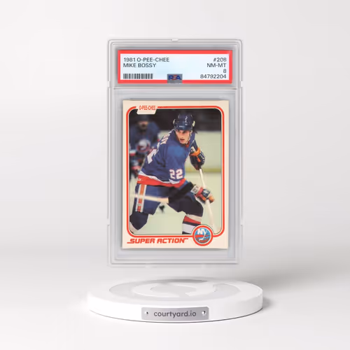 1981 O-Pee-Chee #208 Mike Bossy (PSA 8 NM-MT)