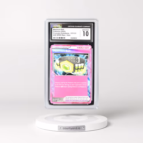 2024 Prismatic Evolutions - PRE EN #117/131 Maximum Belt - ACE SPEC Rare Holo (CGC 10 GEM MINT)