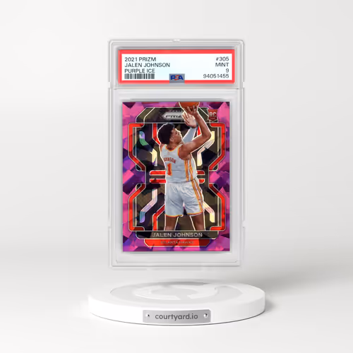 2021 Panini Prizm #305 Jalen Johnson - Purple Ice (PSA 9 MINT)