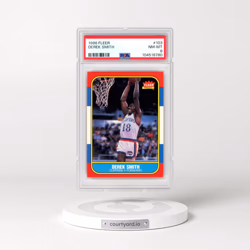 1986 Fleer #103 Derek Smith (PSA 8 NM-MT)