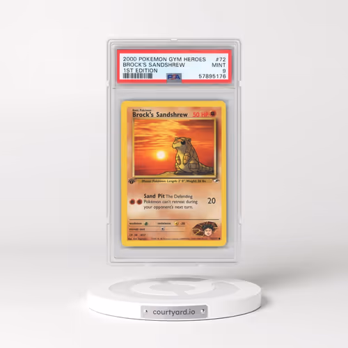 2000 Pokémon Gym Heroes #72 Brock's Sandshrew - 1st Edition (PSA 9 MINT)