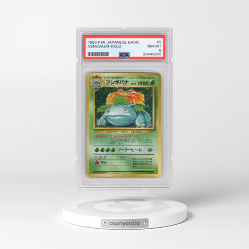 1996 Pokémon Basic #3 Venusaur - Holo (PSA 8 NM-MT)