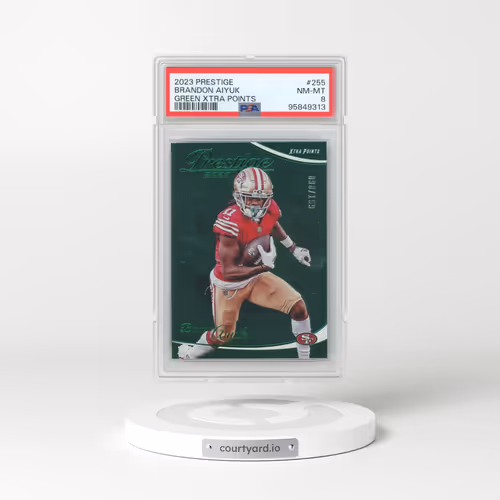 2023 Panini Prestige #255 Brandon Aiyuk - Green Xtra Points (PSA 8 NM-MT)
