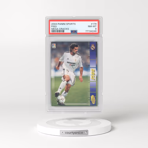 2004 Panini Sports Mega Cracks #176 Figo (PSA 8 NM-MT)