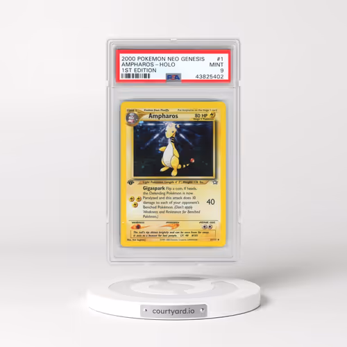 2000 Pokémon Neo Genesis #1 Ampharos - 1st Edition Holo (PSA 9 MINT)