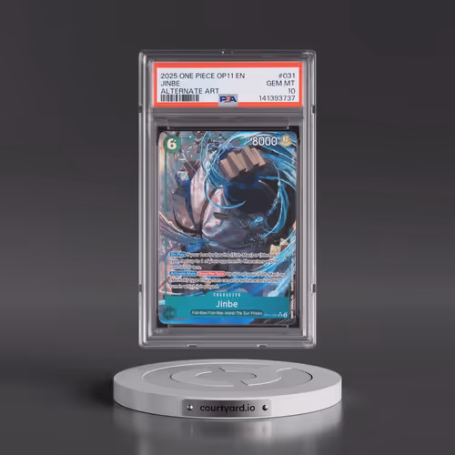 2025 One Piece OP11-A Fist of Divine Speed #031 Jinbe - Alternate Art (PSA 10 GEM MINT)