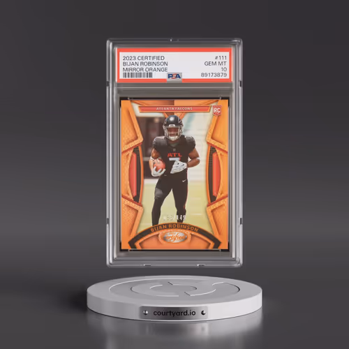 2023 Panini Certified #111 Bijan Robinson - Mirror Orange (PSA 10 GEM MINT)