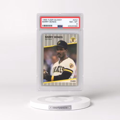 1989 Fleer Glossy #202 Barry Bonds (PSA 8 NM-MT)