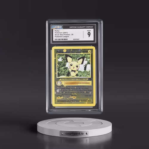 1999 Black Star Promos #35 Pichu - Reverse Holo Pokémon League () (CGC 9 MINT)