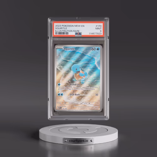 2023 Pokémon Mew EN-151 #170 Squirtle - Illustration Rare (PSA 9 MINT)