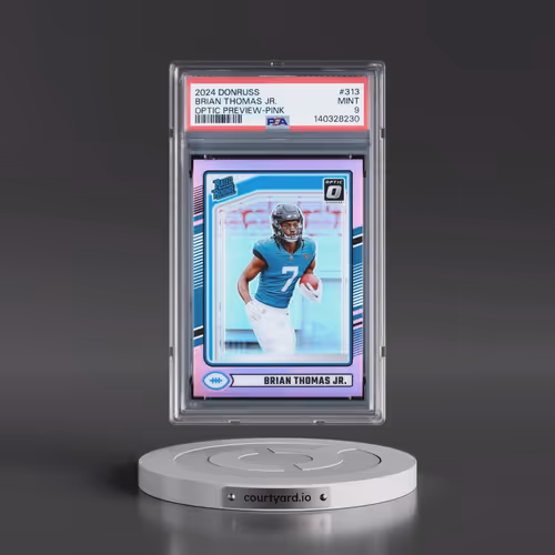 2024 Panini Donruss #313 Brian Thomas Jr. - Optic Preview-Pink (PSA 9 MINT)