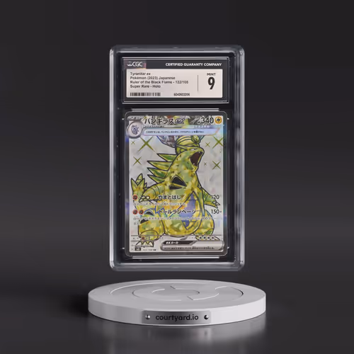 2023 Ruler of the Black Flame #122/108 Tyranitar ex - Super Rare Holo (CGC 9 MINT)