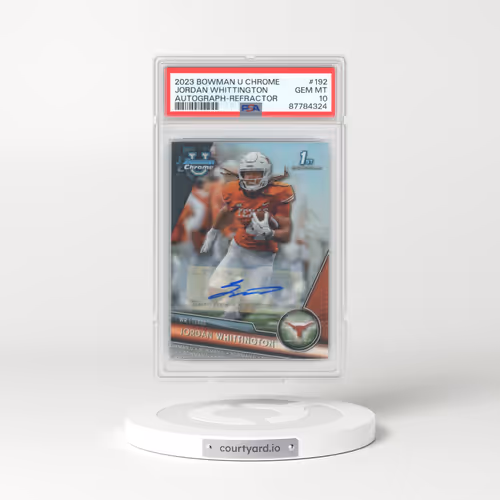 2023 Bowman University Chrome #192 Jordan Whittington - Autograph-Refractor (PSA 10 GEM MINT)