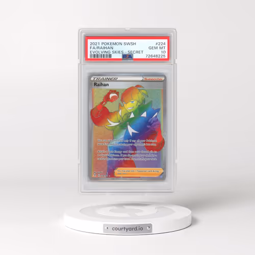 2021 Pokémon Sword & Shield Evolving Skies #224 Raihan - Full Art Secret (PSA 10 GEM MINT)
