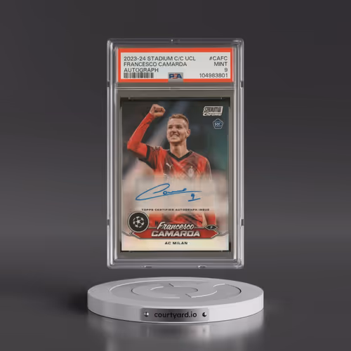 2023-24 Topps Stadium Club Chrome UEFA Club Competitions Chrome Autographs #CAFC Francesco Camarda (