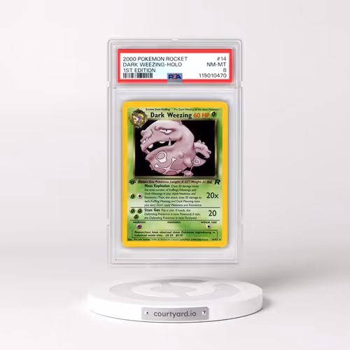 2000 Pokémon Rocket #14 Dark Weezing - 1st Edition Holo (PSA 8 NM-MT)