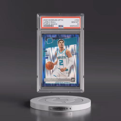 2020 Panini Donruss Optic #153 LaMelo Ball - Purple Shock (PSA 10 GEM MINT)