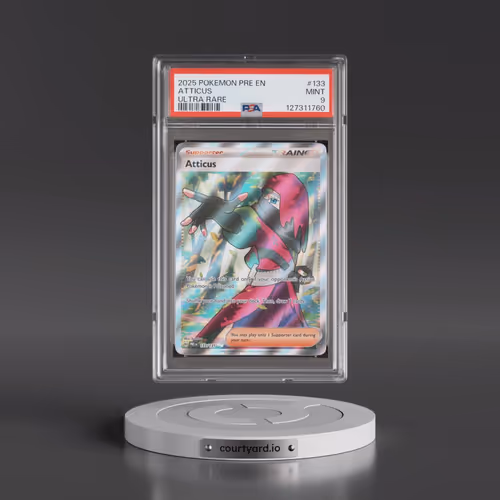 2025 Pokémon Pre EN-Prismatic Evolutions #133 Atticus - Ultra Rare (PSA 9 MINT)