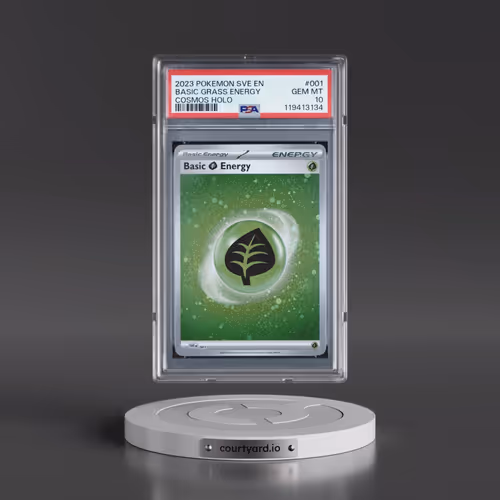 2023 Pokémon Sve EN-Basic Energies #001 Basic Grass Energy - Cosmos Holo (PSA 10 GEM MINT)