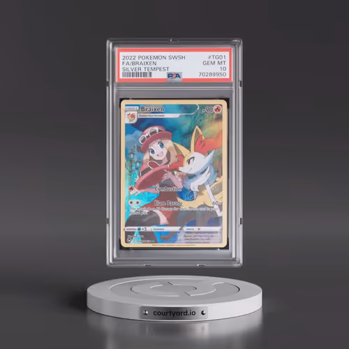 2022 Pokémon Sword & Shield Silver Tempest #TG01 Braixen - Full Art (PSA 10 GEM MINT)