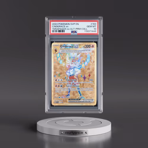 2024 Pokémon Svp EN-SV Black Star Promo #163 Cinderace EX - Holo Terapagos EX Ultra-Premium Collecti
