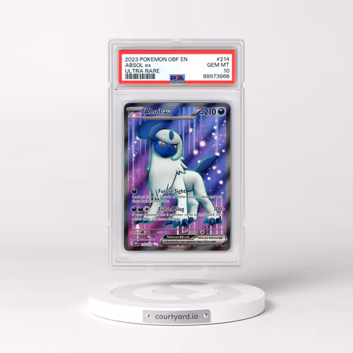 2023 Pokémon Obf EN-Obsidian Flames #214 Absol EX - Holo Ultra Rare (PSA 10 GEM MINT)