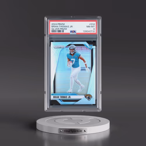 2024 Panini Prizm #314 Brian Thomas Jr. - Silver Prizm (PSA 8 NM-MT)
