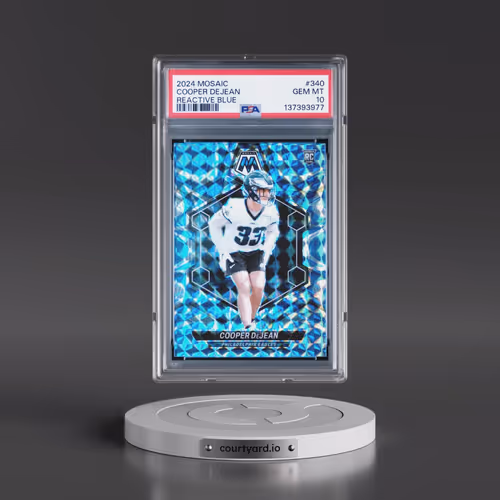 2024 Panini Mosaic #340 Cooper Dejean - Reactive Blue (PSA 10 GEM MINT)