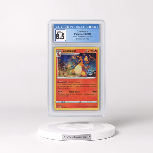 2020 Vivid Voltage #025/185 Charizard - Charizard Deck (Cracked Ice Holo) (CGC 8.5 NM-MT+)