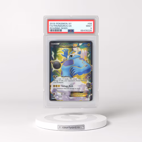2015 Pokémon XY Roaring Skies #98 Thundurus EX - Holo Full Art (PSA 9 MINT)