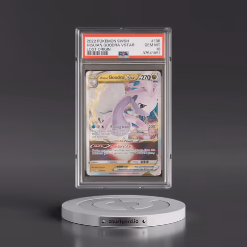 2022 Pokémon Sword & Shield Lost Origin #136 Hisuian Goodra Vstar (PSA 10 GEM MINT)