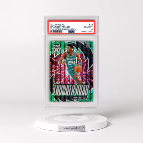 2023 Panini Mosaic Thunder Road #19 Brandon Miller - Green (PSA 10 GEM MINT)
