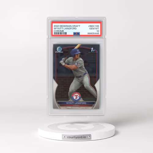 2023 Bowman Draft #BDC106 Wyatt Langford - Chrome (PSA 10 GEM MINT)