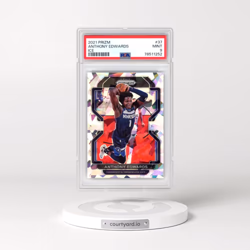 2021 Panini Prizm #37 Anthony Edwards - Ice (PSA 9 MINT)