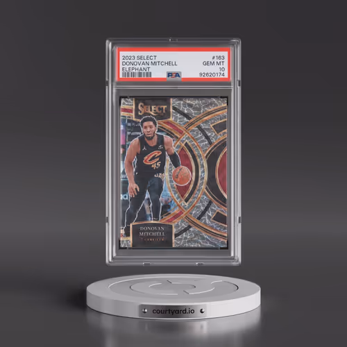 2023 Panini Select #163 Donovan Mitchell - Elephant Prizm (PSA 10 GEM MINT)