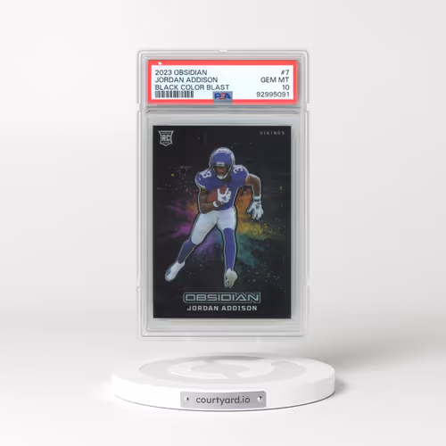 2023 Panini Obsidian Black Color Blast #7 Jordan Addison (PSA 10 GEM MINT)