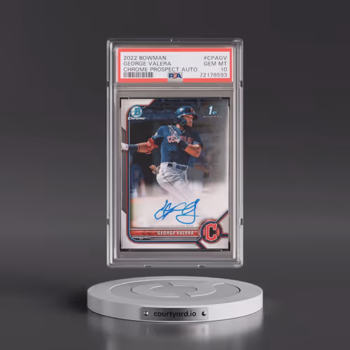 2022 Bowman Chrome Prospect Autographs #CPAGV George Valera (PSA 10 GEM MINT)