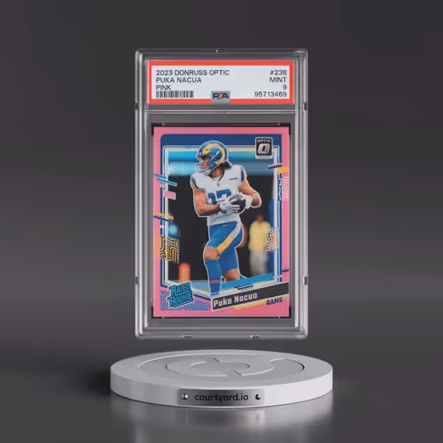 2023 Panini Donruss Optic #238 Puka Nacua - Pink (PSA 9 MINT)